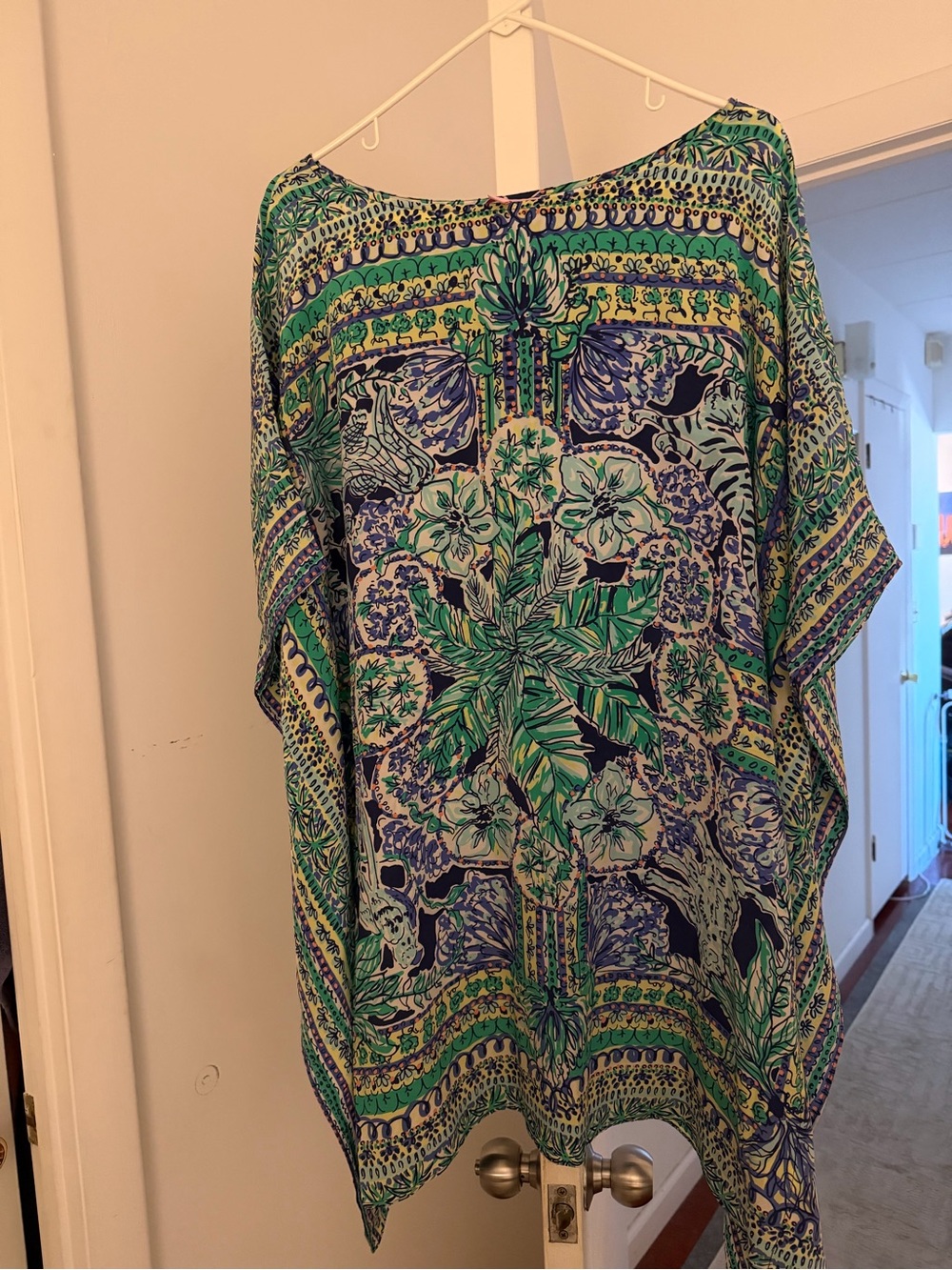 Lilly Pulitzer Green & Blue Floral Print Tunic
